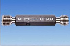 MeterTo 2pcs Metric Thread Plug Gage Calibration Measuring Gauge Tool M24x1.5-6H TZ GO NOGO